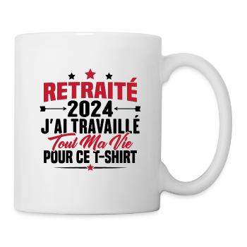 Retraité En 2024 / Humour Cadeau Retraité 2024 - Mug blanc - blanc - Droite