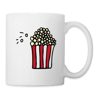 Popkorn süß lecker food lover Kino - Tasse - Weiß - Rechts