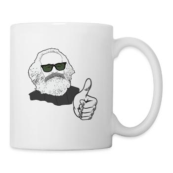 Lässiger Karl Marx Sonnenbrille - Tasse - Weiß - Rechts