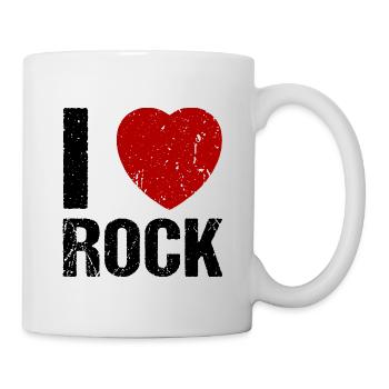 J’adore Rock Heart Rock 'n' Roll Music - Mug blanc - blanc - Droite