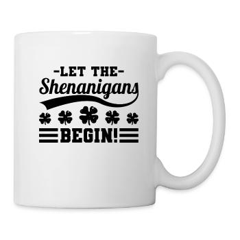Que les manigances commencent le dicton irlandais Klee - Mug blanc - blanc - Droite