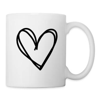 Cœur - Mug blanc - blanc - Droite