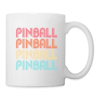 Pinball machine lettering Pinball colorful play - Mug - white - Right