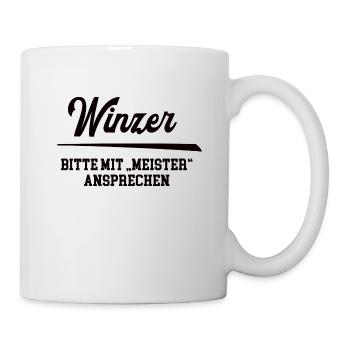 Winzer Meister Winzermeister Weinbau Weingut Wein - Tasse - Weiß - Rechts