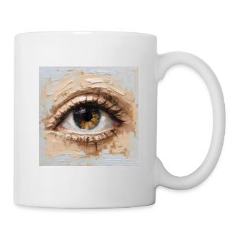 Auge Gemälde - Tasse - Weiß - Rechts