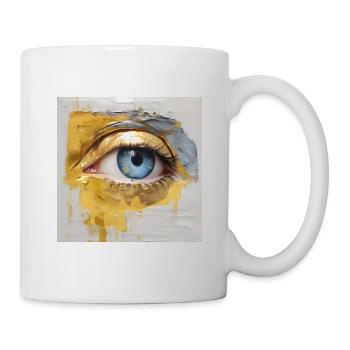 Auge Gemälde - Tasse - Weiß - Rechts