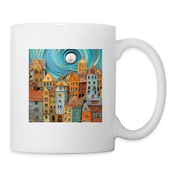 Papier Stadt - Tasse - Weiß - Rechts