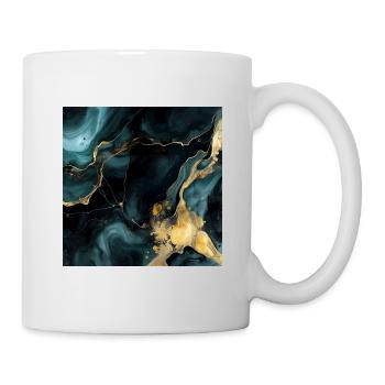 Marmor Naturstein Textur - Tasse - Weiß - Rechts