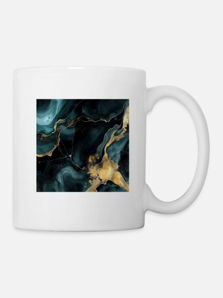 Marmor Naturstein Textur - Tasse - Weiß