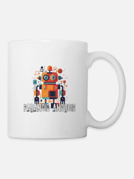 Paranoid Android T-Shirt - Unique Design - Mug - white