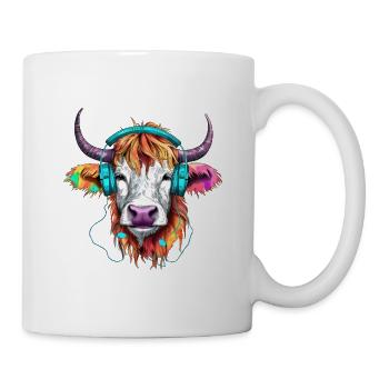 Cow in 90s look - Mug - white - Right