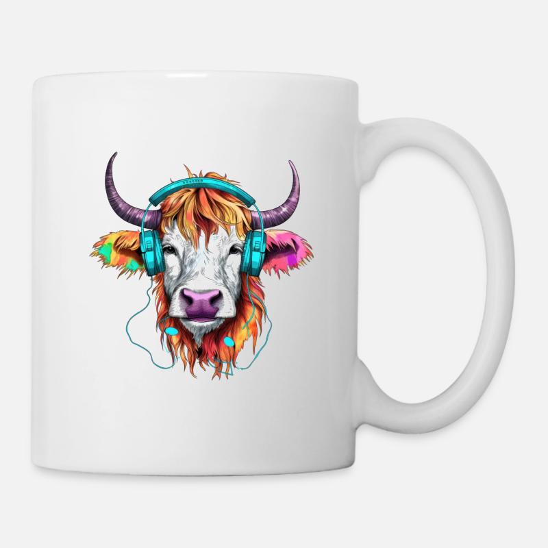 Look vache dans les années 90 - Mug blanc - blanc