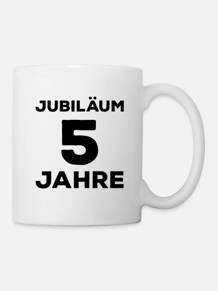 Jubiläum 5 Jahre Firmenjubiläum Gratulieren - Tasse - Weiß