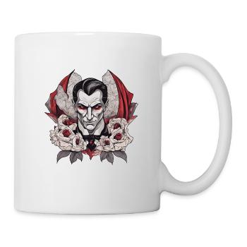 Vampire / Dracula / Suceur de sang / Halloween / Mythe - Mug blanc - blanc - Droite