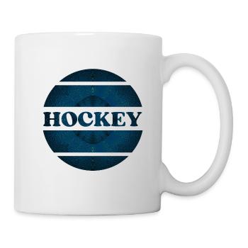 Hockey Explosion in blau - Tasse - Weiß - Rechts