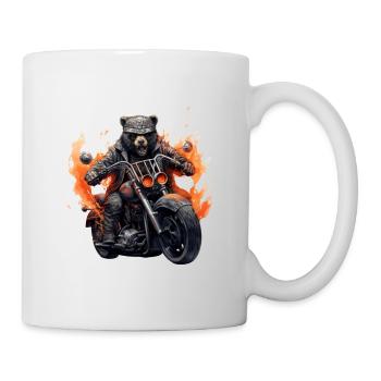 Motard Ours - Mug blanc - blanc - Droite
