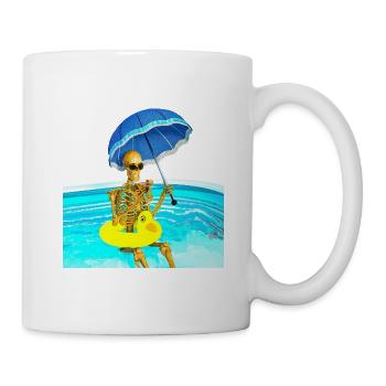 Faucheuse en vacances - Mug blanc - blanc - Droite