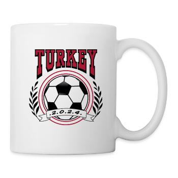 Türkei Fußball Retro College Style EM 2024 - Tasse - Weiß - Rechts