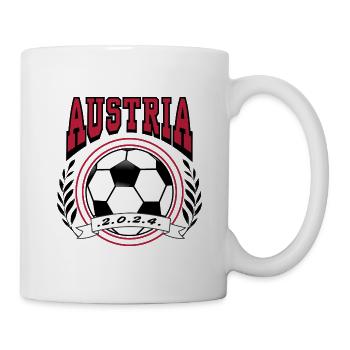 Fußball Austria Österreich EM 2024 Retro College - Tasse - Weiß - Rechts