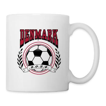 Football Denmark Euro 2024 European Champion Retro Style - Mug - white - Right
