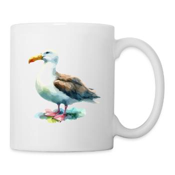 Albatross Watercolor North Sea Coast - Mug - white - Right