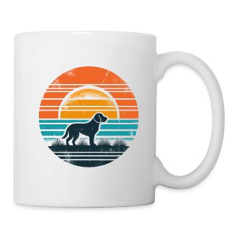 Vintage Sunset Beagle - Tasse - Weiß - Rechts