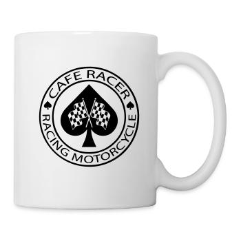 Café racer as de pique racing motocycle. - Mug blanc - blanc - Droite