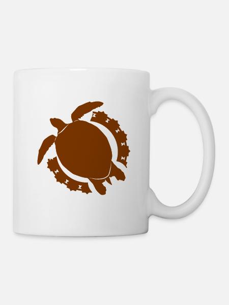 Schildkröte / Kriechtier - Reptilie - Tasse - Weiß