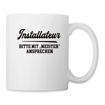 Installateur Meister Prüfung Bestanden Heizung - Tasse - Weiß - Rechts