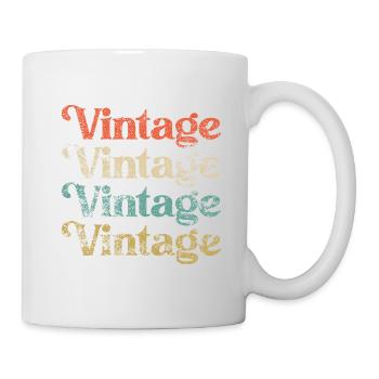 Vintage - Vintage Distressed - Tasse - Weiß - Rechts
