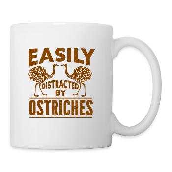 Autruche Oiseau Animal Zoo Vacances Soleil - Mug blanc - blanc - Droite