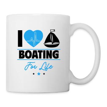 J’aime la navigation de plaisance – la passion de la vie - Mug blanc - blanc - Droite