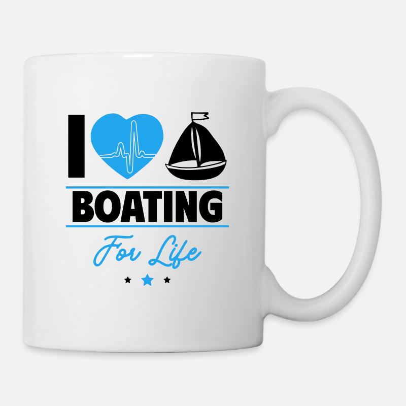 Ich liebe das Bootfahren – Leidenschaft fürs Leben - Tasse - Weiß