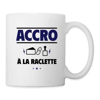 Accro à la raclette, Pour les fans de fromage - Mug blanc - blanc - Droite