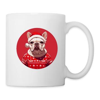 Christmas Motif - White French Bulldog - Mug - white - Right