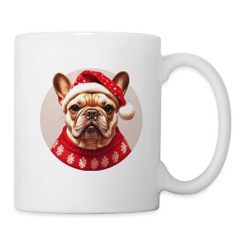 Motif de Noël avec bouledogue français - Mug blanc - blanc - Droite