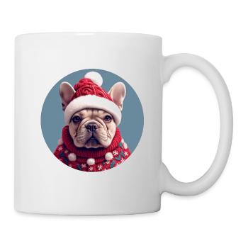 Christmas Motif - Beige French Bulldog - Mug - white - Right