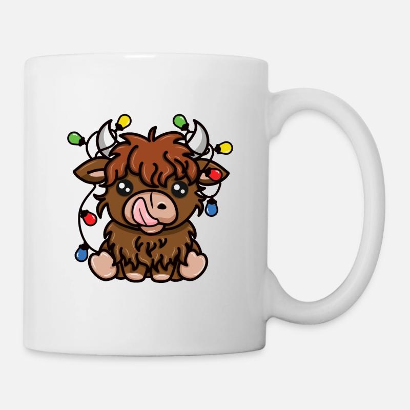 Highland cow for christmas - Mug - white