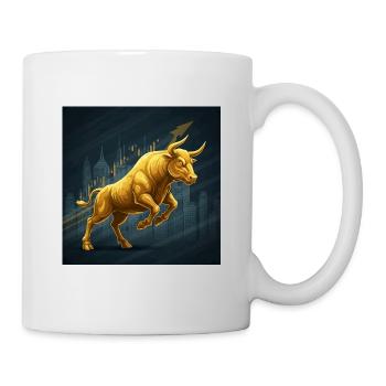 Goldener trading Bulle - Tasse - Weiß - Rechts