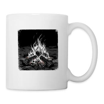 Magical moments around the campfire: warmth, stories - Mug - white - Right