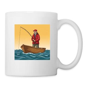 Fishing from a boat: technique, equipment & the best - Mug - white - Right