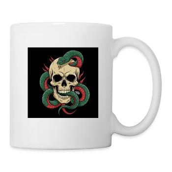 Shadow & – Skull and Snake Combined - Mug - white - Right