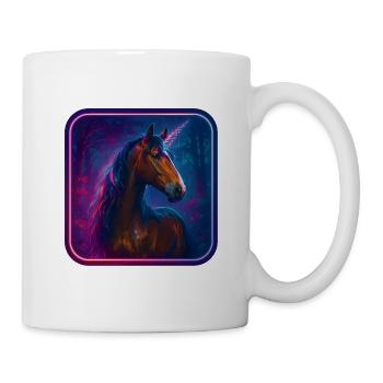 Oldenburger als mystisch magisches Einhorn - Tasse - Weiß - Rechts