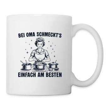 Oma Vintage Hausfrau - Beste Köchin - Tasse - Weiß - Rechts