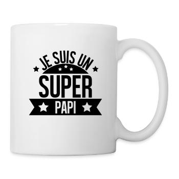 je suis un super papi - Mug blanc - blanc - Droite