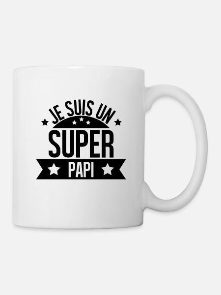 je suis un super papi - Mug blanc - blanc