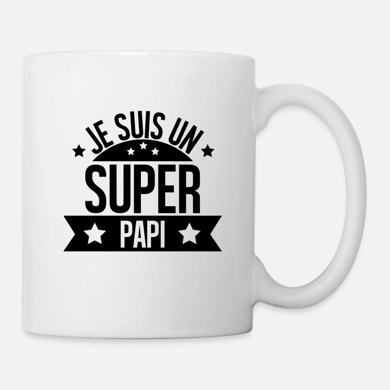 je suis un super papi - Mug blanc - blanc