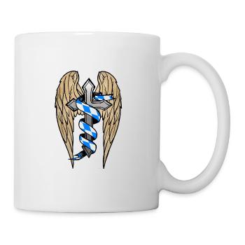 Freistaat Bayern Engel Münschen Wappen Geschenk - Tasse - Weiß - Rechts
