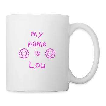 LOU MY NAME IS - Mug blanc - blanc - Droite