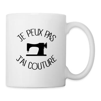 Je peux pas j'ai Couture - Mug blanc - blanc - Droite
